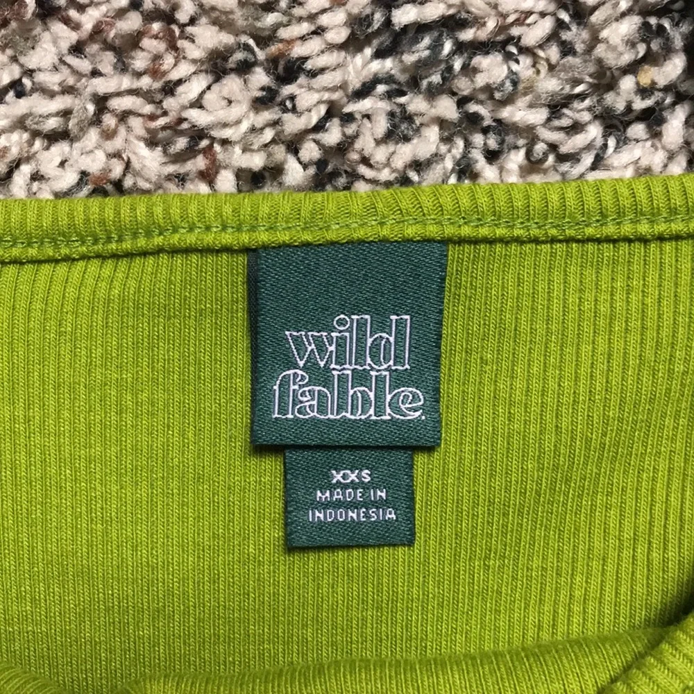 WILD FABLE 🐠 Ribbed Green Mini Sun Dress | NWT! - Picture 4 of 5